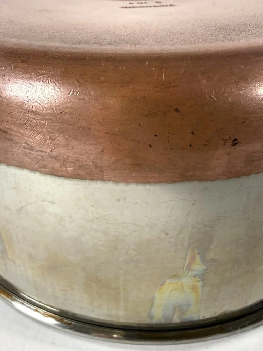 Vintage Revere Ware 1 Qt Stainless Steel Saucepan Copper Bottom w/ Lid Indonesia